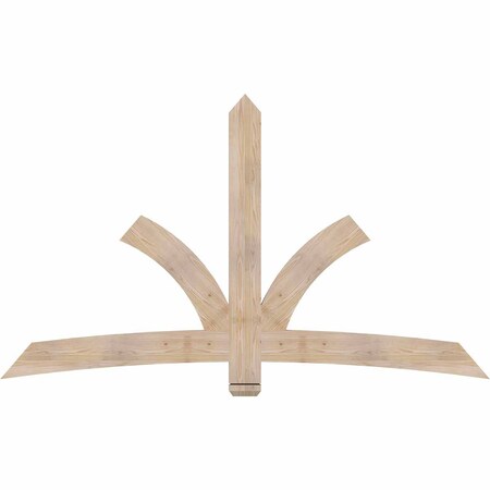 Ekena Millwork Davenport Smooth Timber Gable Bracket, Douglas Fir, 84"W x 49"H x 1 1/2"D x 5 1/2"F, 14/12 Pitch GBW084X49X0206DAV00SDF